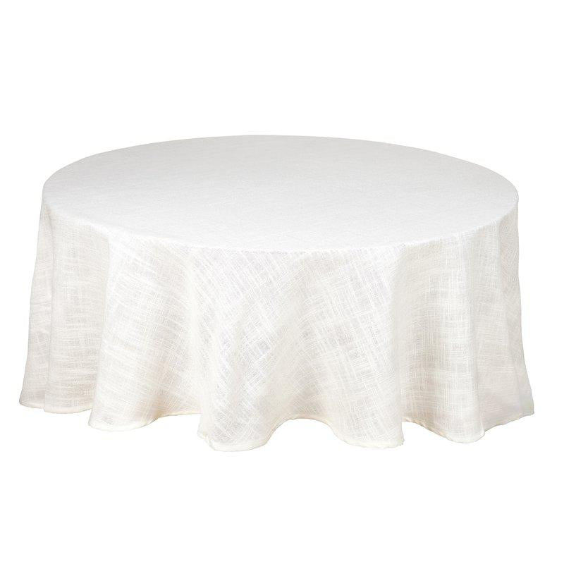 Alan rund duk offwhite Ø200 cm med texturerad yta