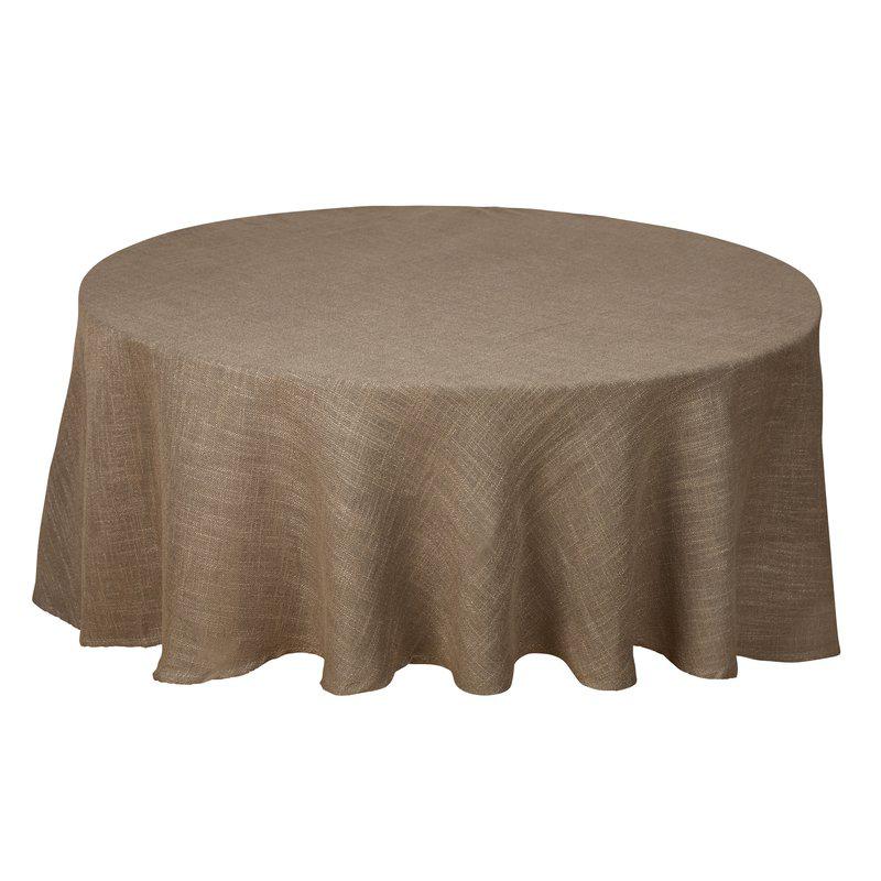 Alan rund duk nougat Ø200 cm med texturerad yta