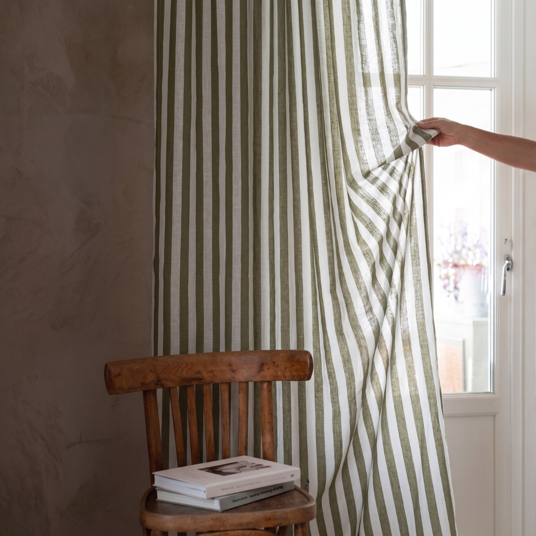 Disa randiga gardiner 2-pack 135x280 cm